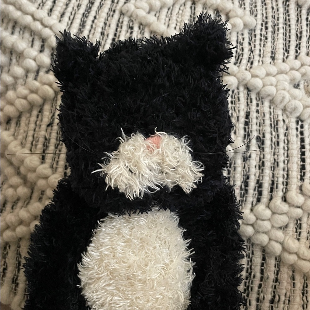 Jellycat Bunglie Kitten Cat Black and White Tuxedo 16" Rare and Retired - Picture 4 of 8